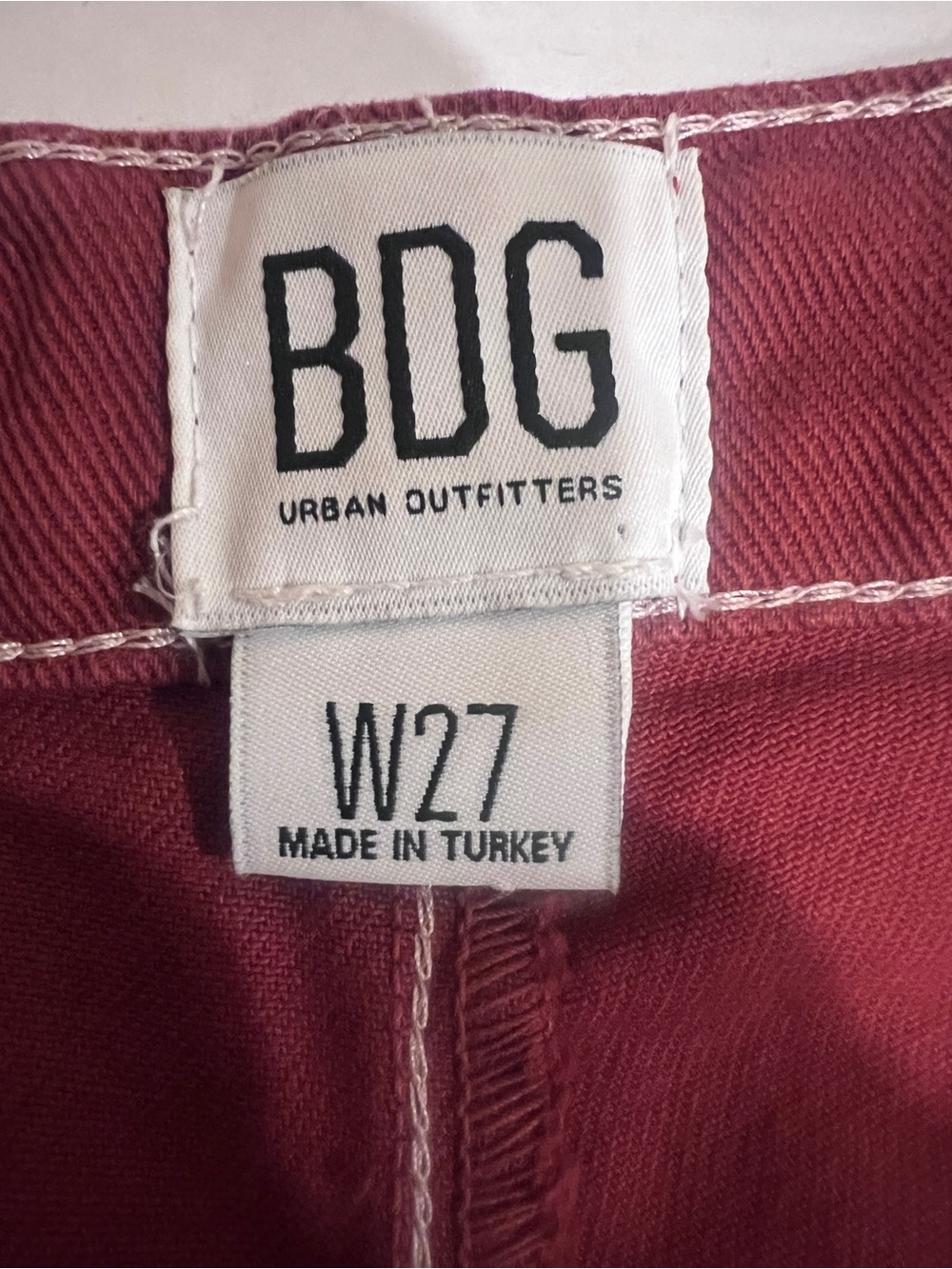 BDG Urban Outfitters Women Rust Wide Leg Utility Pant Contrast Stitch W27 Grunge - Picture 5 of 12